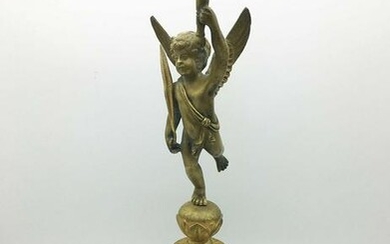 Empire candlestick with a boy for one candle early 19th