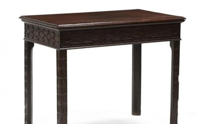 English Chinese Chippendale Carved Mahogany Serving