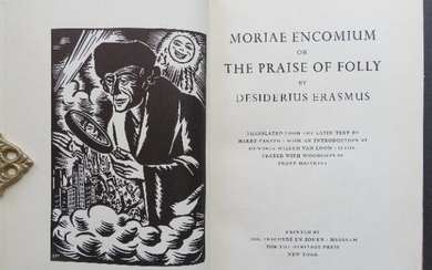 Erasmus, Praise Of Folly 1stEd.1965 Franz Masereel ill.