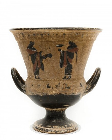 Etruscan Style 2-handled Pottery Vessel.