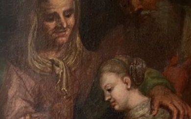 Europäische Schule des XVIII.-XIX. Jahrhunderts - Heilige Anna lehrt Maria das Lesen