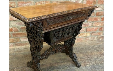 Exceptional quality Anglo Burmese / Indian padauk work table...