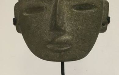 FINE PRE-COLUMBIAN TEOTIHUACAN CARVED STONE MASK