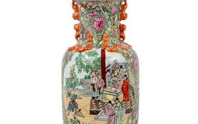 Famille rose-Vase im Kanton-Stil. CHINA, 20. Jh.