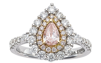 Fancy Light Pink Diamond, Pink Diamond, Diamond, Gold Ring...