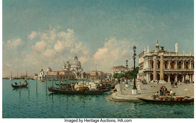 Federico del Campo (1837-1923), View of the Molo, looking towards Santa Maria della Salute
