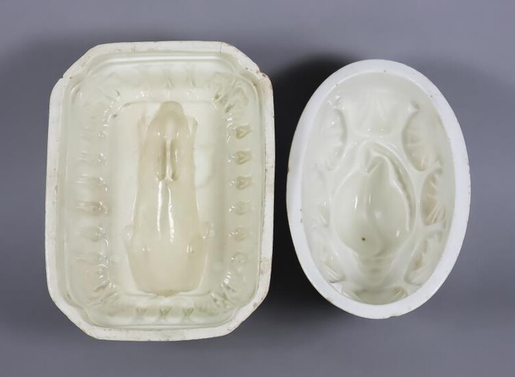Five Pottery Jelly Moulds, Mid/Late 19th Century, including -...