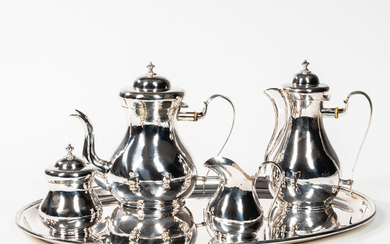 Five-piece Buccellati Silver Tea and Coffee Service