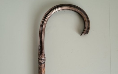 Forster & Graf Walking stick - 1860s -Lady walking stick -800 silver - mahogany