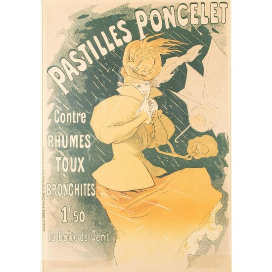 Framed Pastilles Poncelet Antique Poster by Jules