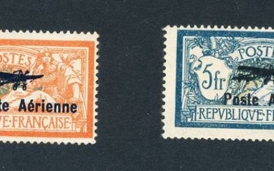 France 1927 - the first two French airmail stamps, mint** - Yvert 1 et 2