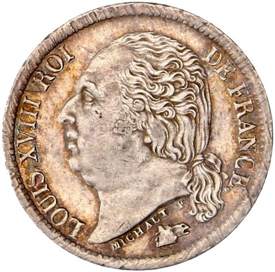 France - Louis XVIII - 1/2 Franc 1817-K (Bordeaux) - Silver