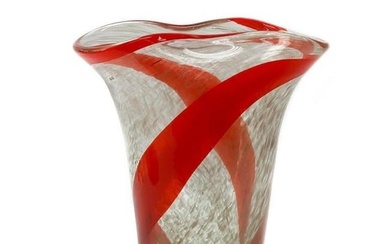 Fratelli Toso Italian Murano Art Glass Aventurine Vase