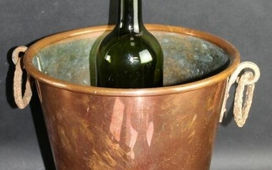 French copper and iron champagne bucket