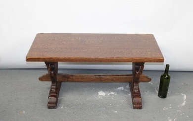 French trestle base coffee table