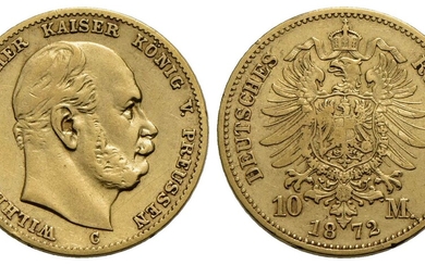 GERMANIA - PRUSSIA . Guglielmo I (1861-1888) . 10 Marchi....