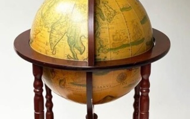 GLOBE COCKTAIL CABINET, in the form of an antique...