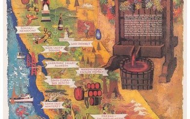 GONZALEZ, Amado (1913 – 2007). California / Wine Land of Am...