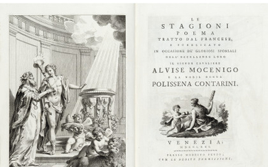 GOZZI, Carlo (1720-1806) - tradotto da: SAINT-LAMBERT, Jean Françoise (1716-1803) - Le stagioni, poema.. pubblicato in occasione de' gloriosi sponsali...