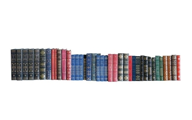 GROUP OF DECORATIVE LEATHER-BOUND BOOKS
