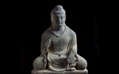 Gandhara Schist Large Buddha. 56 cms H. Spanish Import License. Large Buddha. 56 cms H. Spanish Import License.
