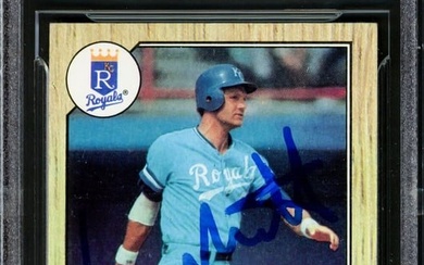 George Brett Autographed Signed 1987 Topps Card #400 Royals Beckett #15778688