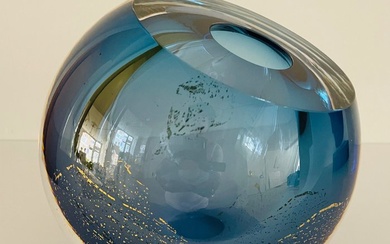 George Broft - Unique glass object "GOLDEN SKY" 6.9 kilos!