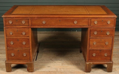George III Style Leather Top Desk