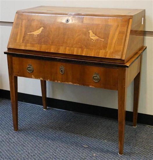 German or Austrian Slant-Front Desk on Stand, H: 41 in, W: 41 in, D: 24 in