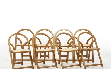 Gigi Sabadin Lot of eight folding chairs model "Arca".