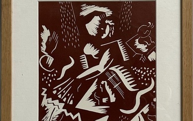 Gino SEVERINI [italien] (1883-1966) Composition, 1939. Estampe monogrammée dans la planche 31 x 23 cm...