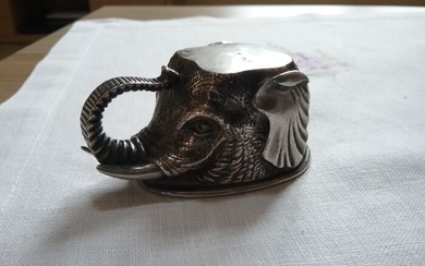 Goblet, elephant (1) - .875 (84 Zolotniki) silver - Russia - Early 20th century