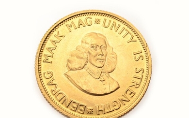 Gold coin, 2 edge, South Africa, 1973 ,...