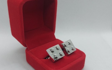 Gold-plated, White gold, 925 silver. - Cufflinks