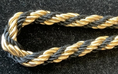 Gold toned rope twist chain Necklace
