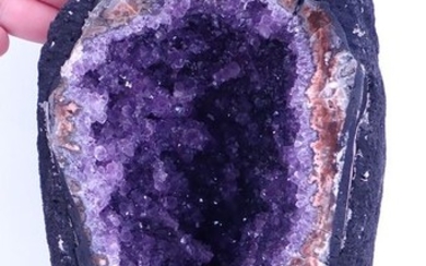 Gorgeous AAA ++ amethyst druse Uruguay, with Calcite Crystal - 255×145×115 mm - 4890 g