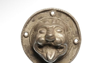 Greek Silver Lion Head Attachment, c. 3rd-2nd Century