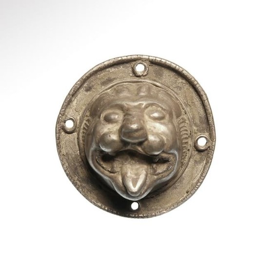 Greek Silver Lion Head Attachment, c. 3rd-2nd Century