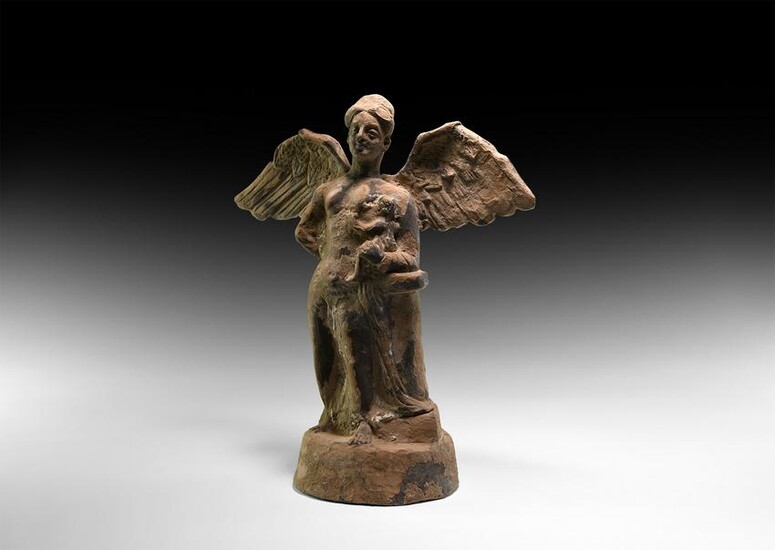 Greek Winged Tanagra Figure