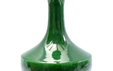 Green glazed porcelain vase, China