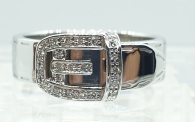 Gucci - 18 kt. White gold - Ring - 0.20 ct Diamond