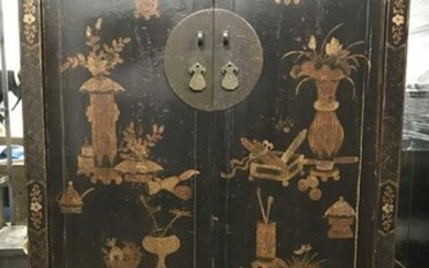 Hand Painted Hand Made Asian Cabinet