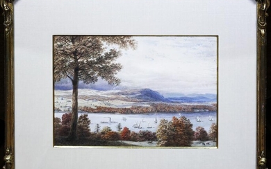 Harvey watercolor of the Hudson River