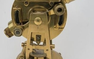 Heavy Vintage Brass Alidade Telescope Level