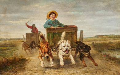 Henriette Ronner-Knip | Dog Cart Race