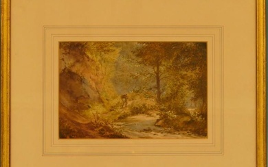 Henry Bright, 19th Century Watercolour "The foot of Pontisford...