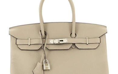 Hermes Birkin Handbag Grey Togo
