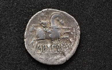 Hispania, Secobrices. AR Denarius,120 - 30 a.C. - FAB 2173 rara