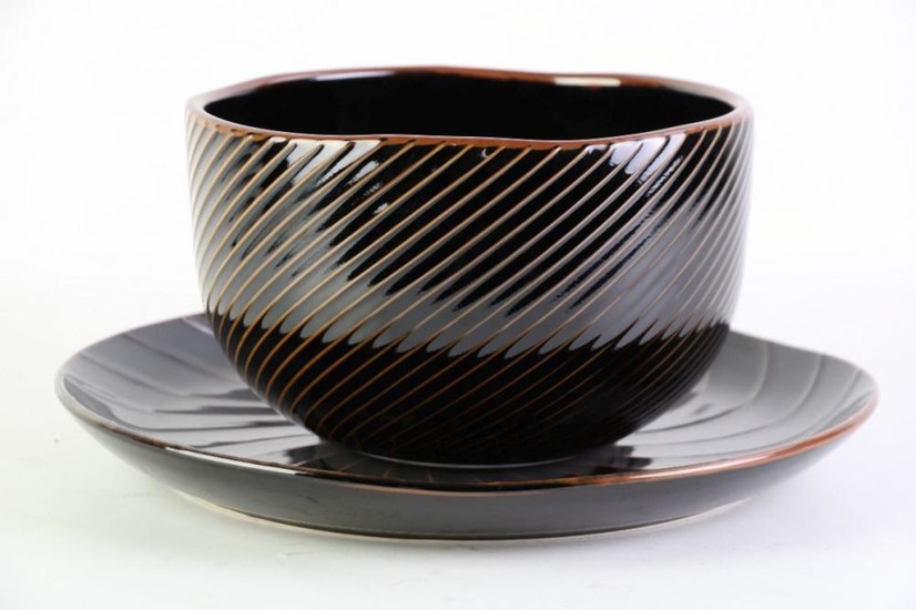 Hokusan Design 'Mori' Dish (dia32cm) and Bowl (Dia22cm H13cm)
