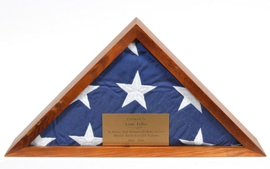 Honorary American Flag Bob Feller USS Alabama